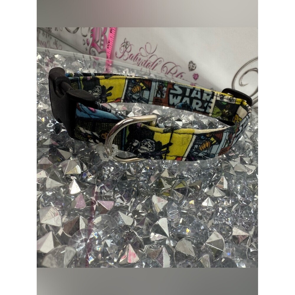 Star Wars collar dog pet Comic Panel Dog Collar - Yellow & Blue